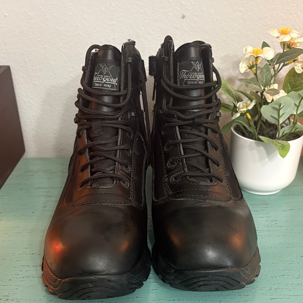 Men's Black Thorogood Boots Oil and Slip Resistant SZ 12 M box 115